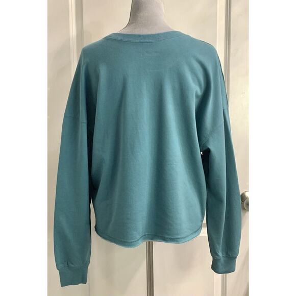 Disney Mickey And Friends Women's Crop Top Print Crew Neck Sweatshirt Sz XL - Picture 7 of 9